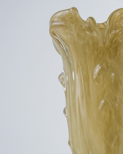 Draped glass vase