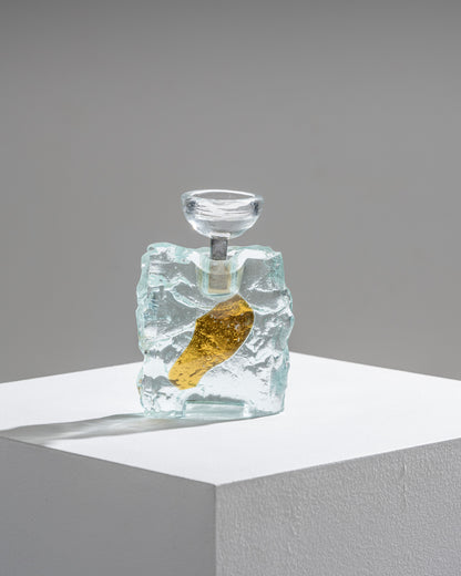 ORANGE GLASS CANDLESTICK, ANDRZEJ RAFALSKI, 1980s