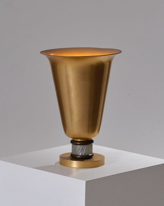 LAMPE ART DÉCO EN MÉTAL DORÉ, 1930s