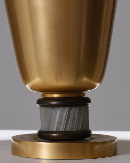 Art Deco lamp in gold metal, 1930s