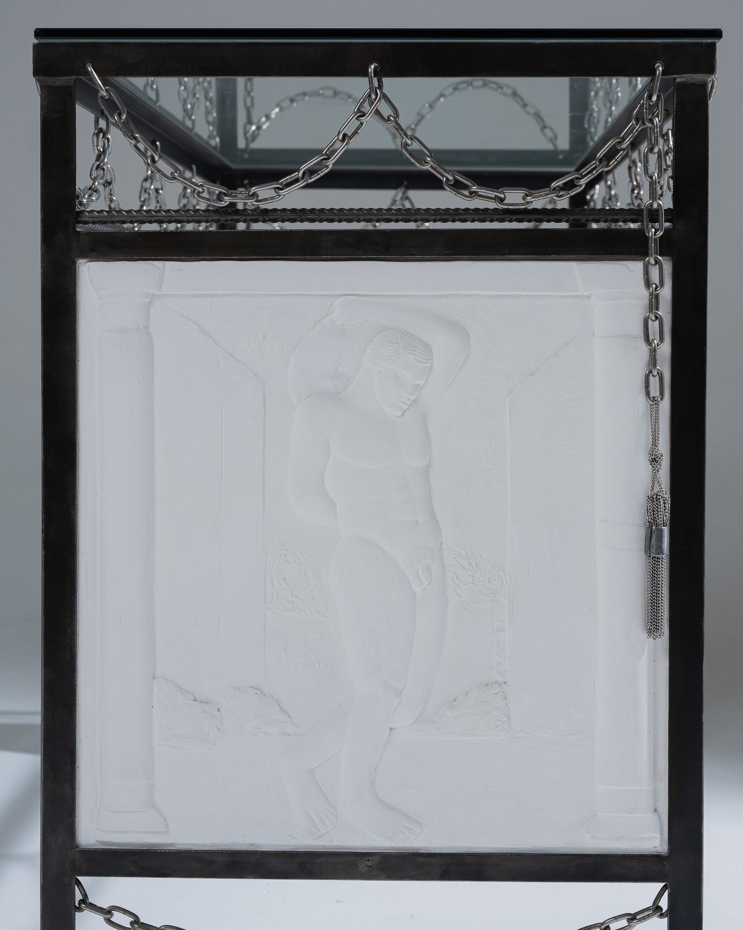 CONSOLE EN MÉTAL LE CHÂTIMENT DE SYSIPHE