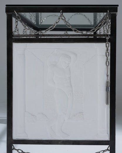 CONSOLE EN MÉTAL LE CHÂTIMENT DE SYSIPHE