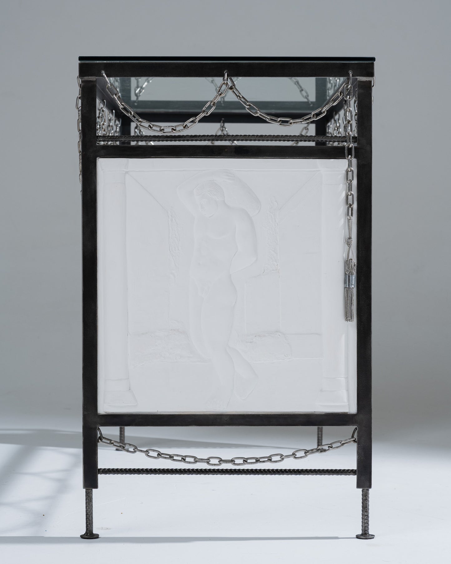 CONSOLE EN MÉTAL LE CHÂTIMENT DE SYSIPHE