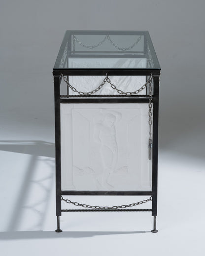 CONSOLE EN MÉTAL LE CHÂTIMENT DE SYSIPHE