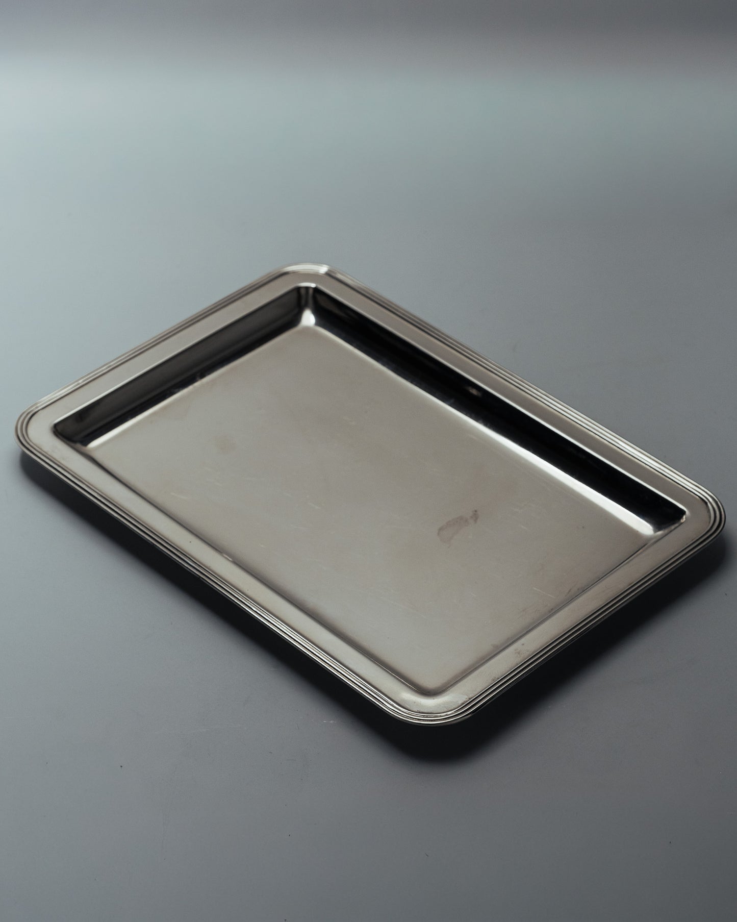 SILVER-PLATED METAL TRAY, 1950s
