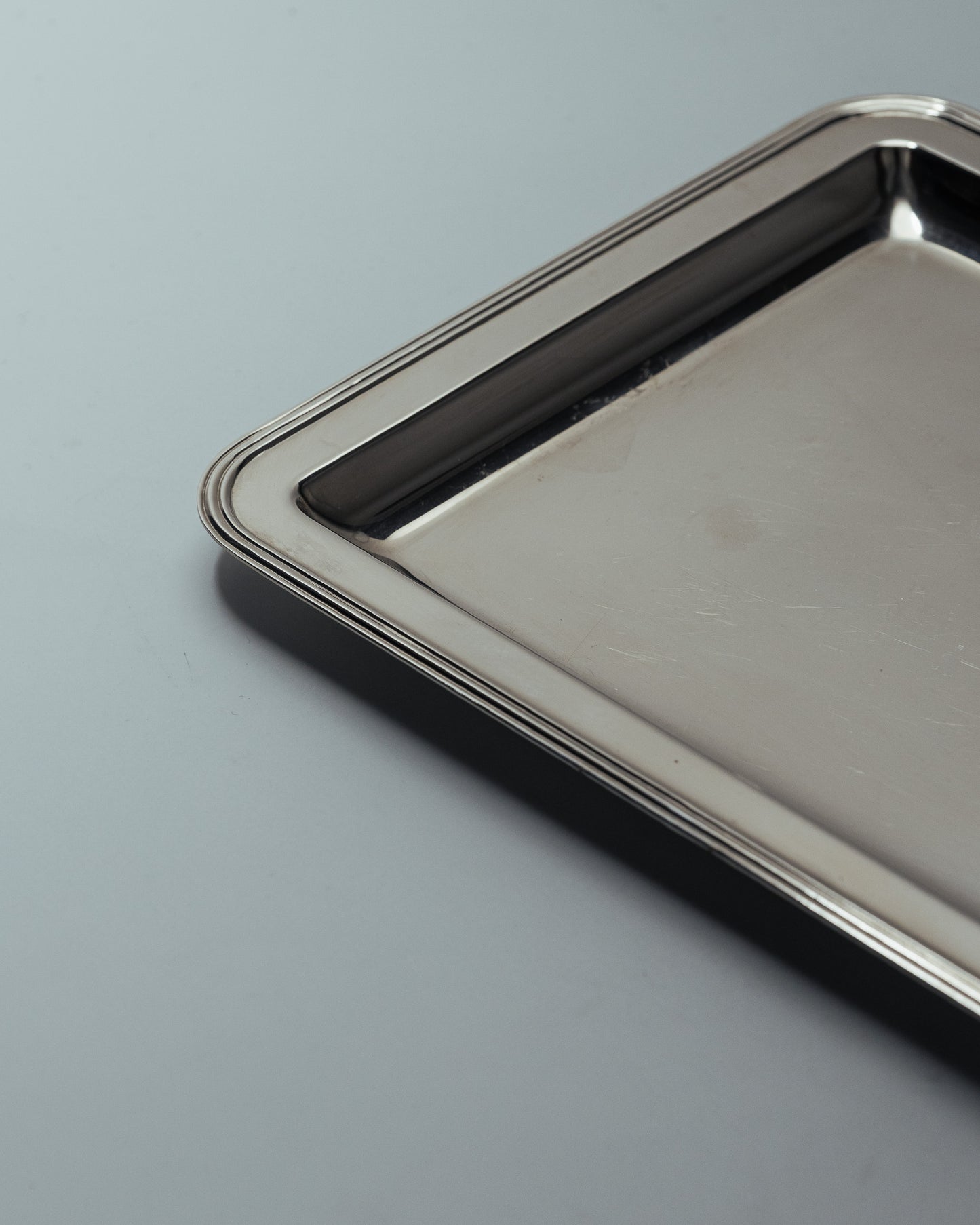 SILVER-PLATED METAL TRAY, 1950s