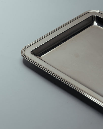 SILVER-PLATED METAL TRAY, 1950s