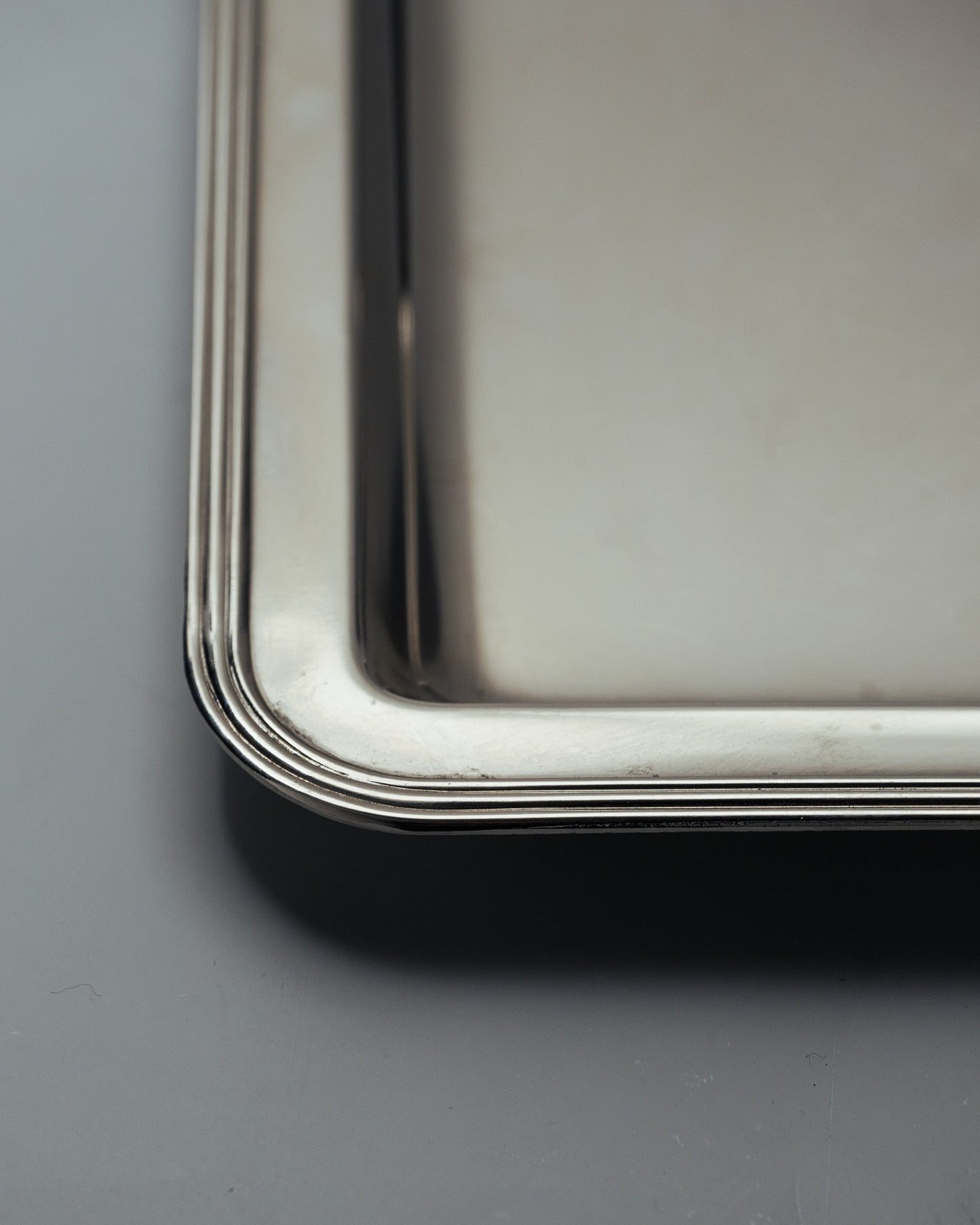 SILVER-PLATED METAL TRAY, 1950s