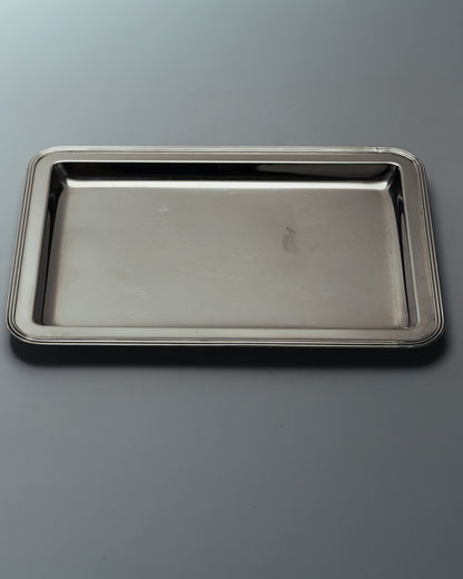 SILVER-PLATED METAL TRAY, 1950s