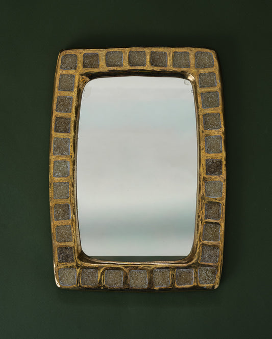 Long glass paste mirror, Mithé Espelt, 1950s