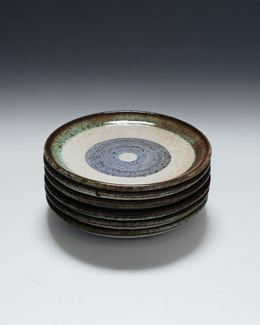 SET OF 6 PLATES LA ROUE, VALLAURIS, 1950s