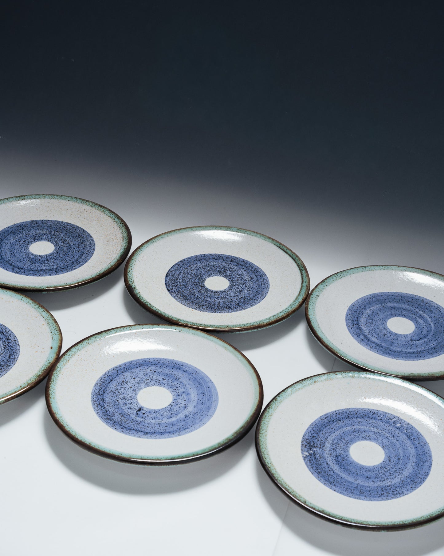 DINNER SERVICE FOR 6 PLATES AND A PLATTER, LA ROUE, VALLAURIS, 1950s