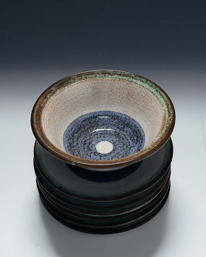 DINNER SERVICE FOR 6 PLATES AND A PLATTER, LA ROUE, VALLAURIS, 1950s