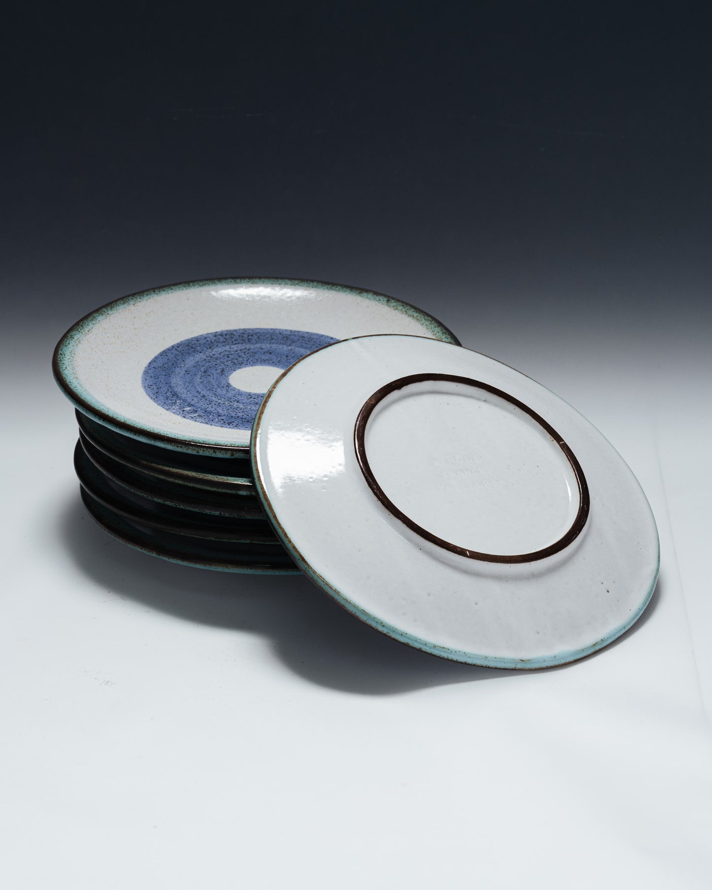 DINNER SERVICE FOR 6 PLATES AND A PLATTER, LA ROUE, VALLAURIS, 1950s