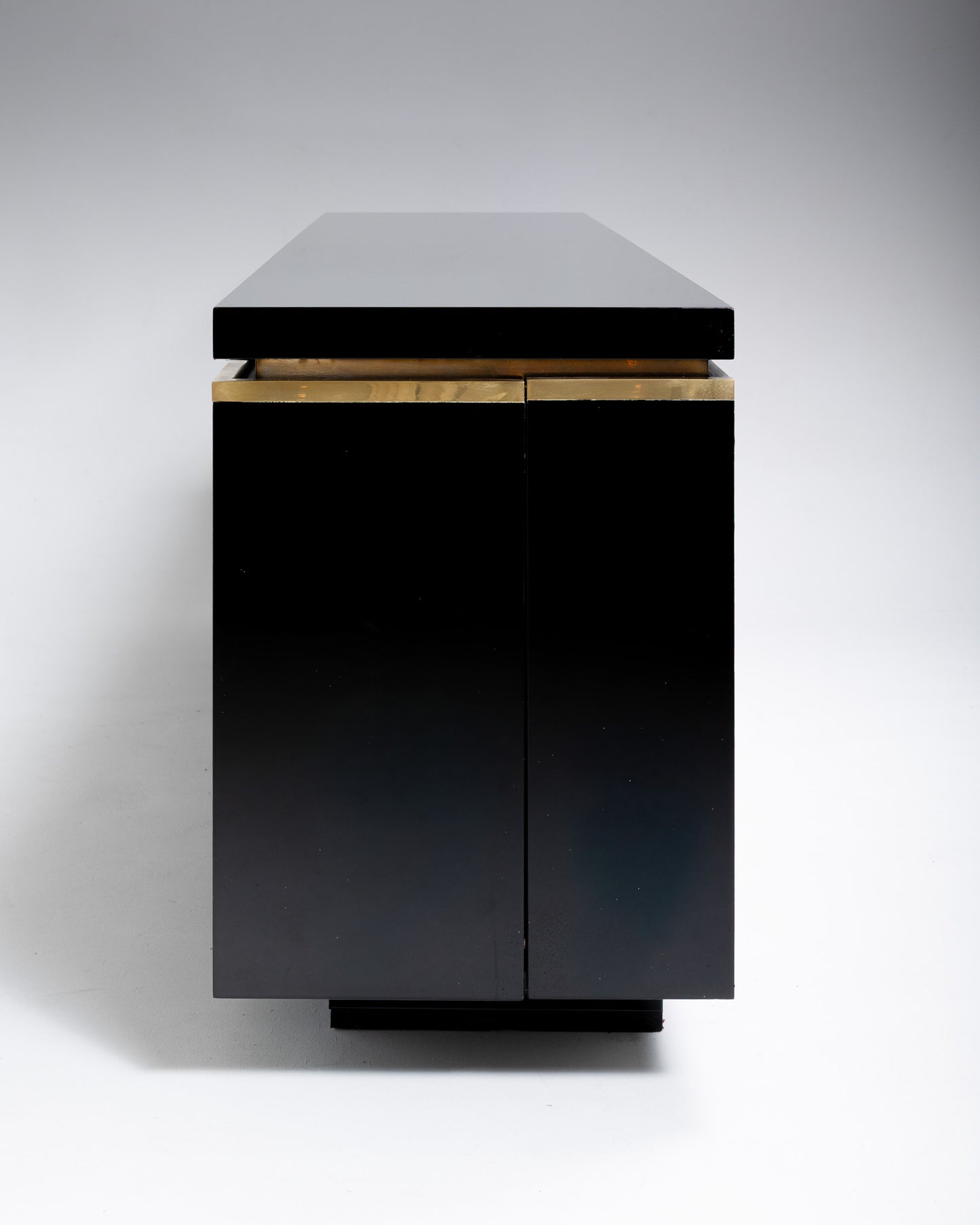 BLACK LACQUERED SIDEBOARD, JEAN-CLAUDE MAHEY, 1970s