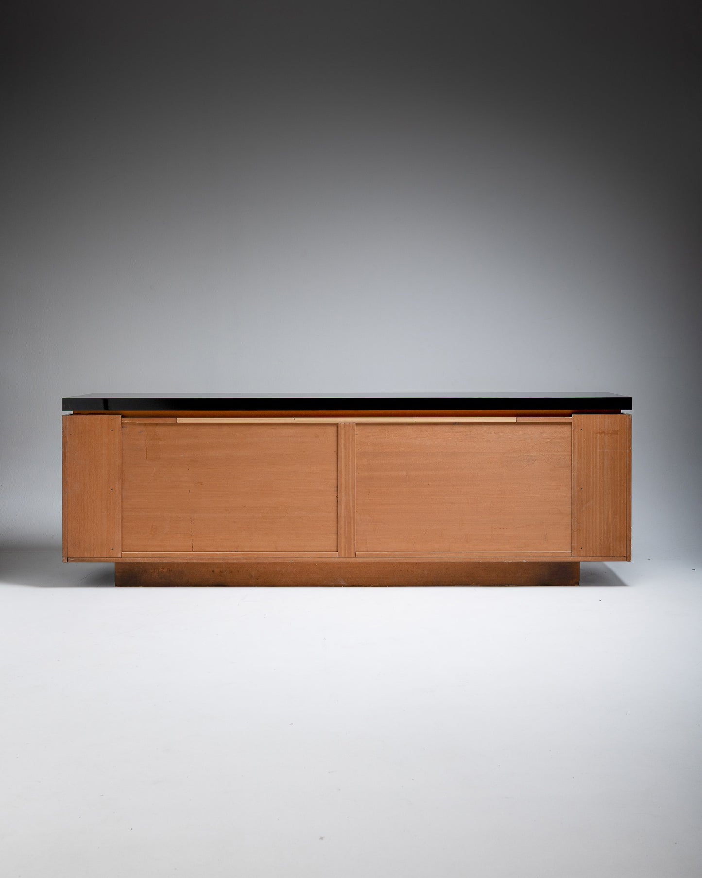 BLACK LACQUERED SIDEBOARD, JEAN-CLAUDE MAHEY, 1970s