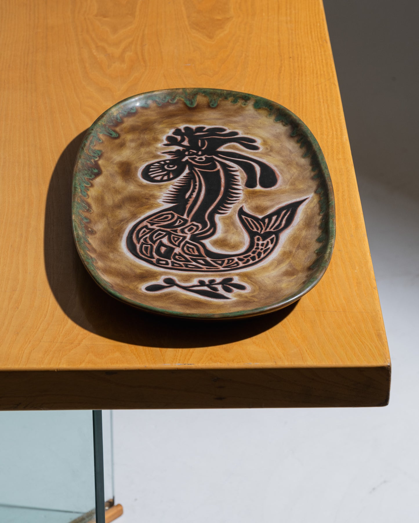 Ceramic plate, Jean Lurçat, 1950s