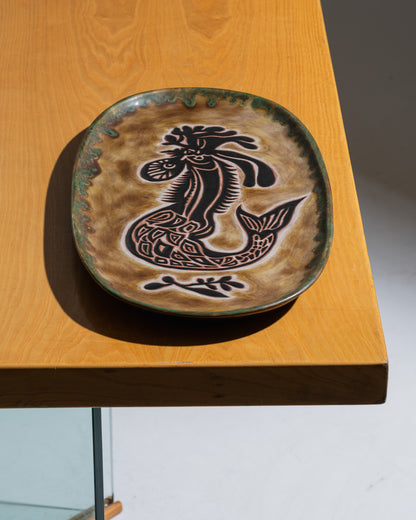 Ceramic plate, Jean Lurçat, 1950s