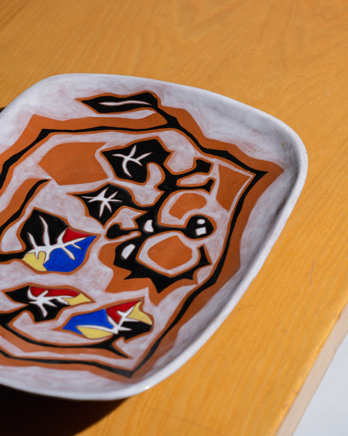 RECTANGULAR CERAMIC DISH, JEAN LURÇAT, 1950s