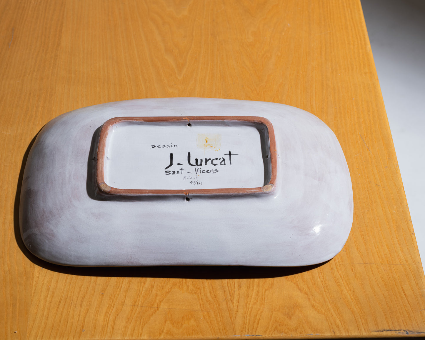 RECTANGULAR CERAMIC DISH, JEAN LURÇAT, 1950s