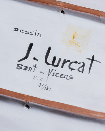 RECTANGULAR CERAMIC DISH, JEAN LURÇAT, 1950s