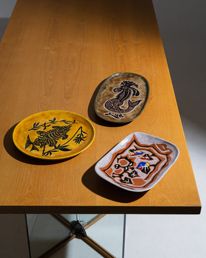 RECTANGULAR CERAMIC DISH, JEAN LURÇAT, 1950s