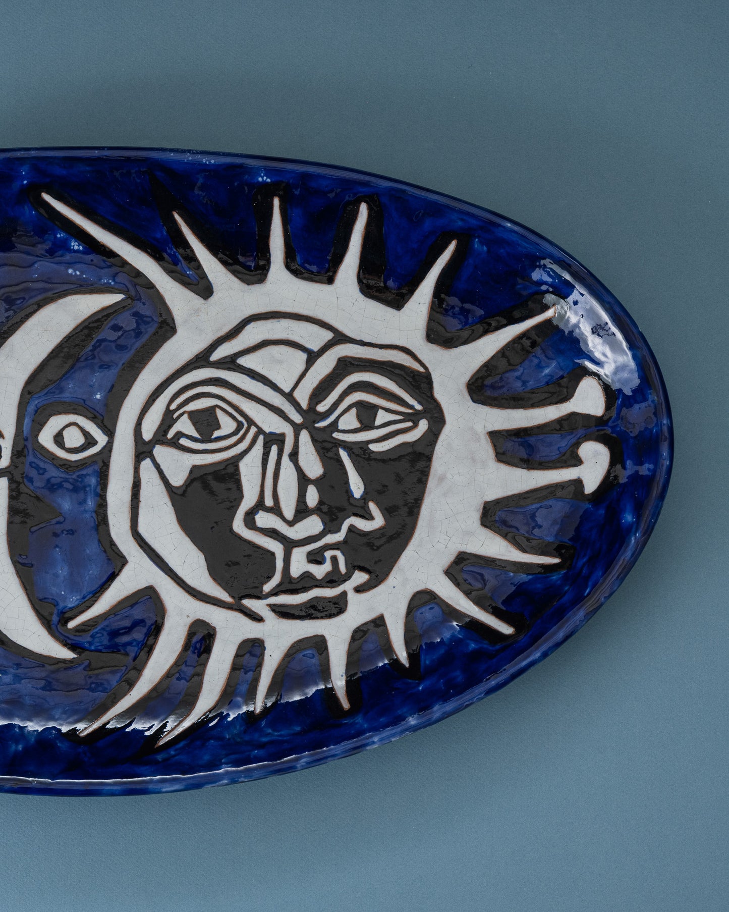 PLAT EN CÉRAMIQUE, JEAN LURÇAT, 1950s