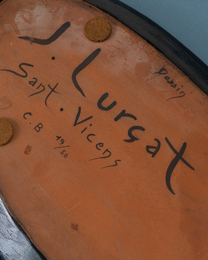 PLAT EN CÉRAMIQUE, JEAN LURÇAT, 1950s