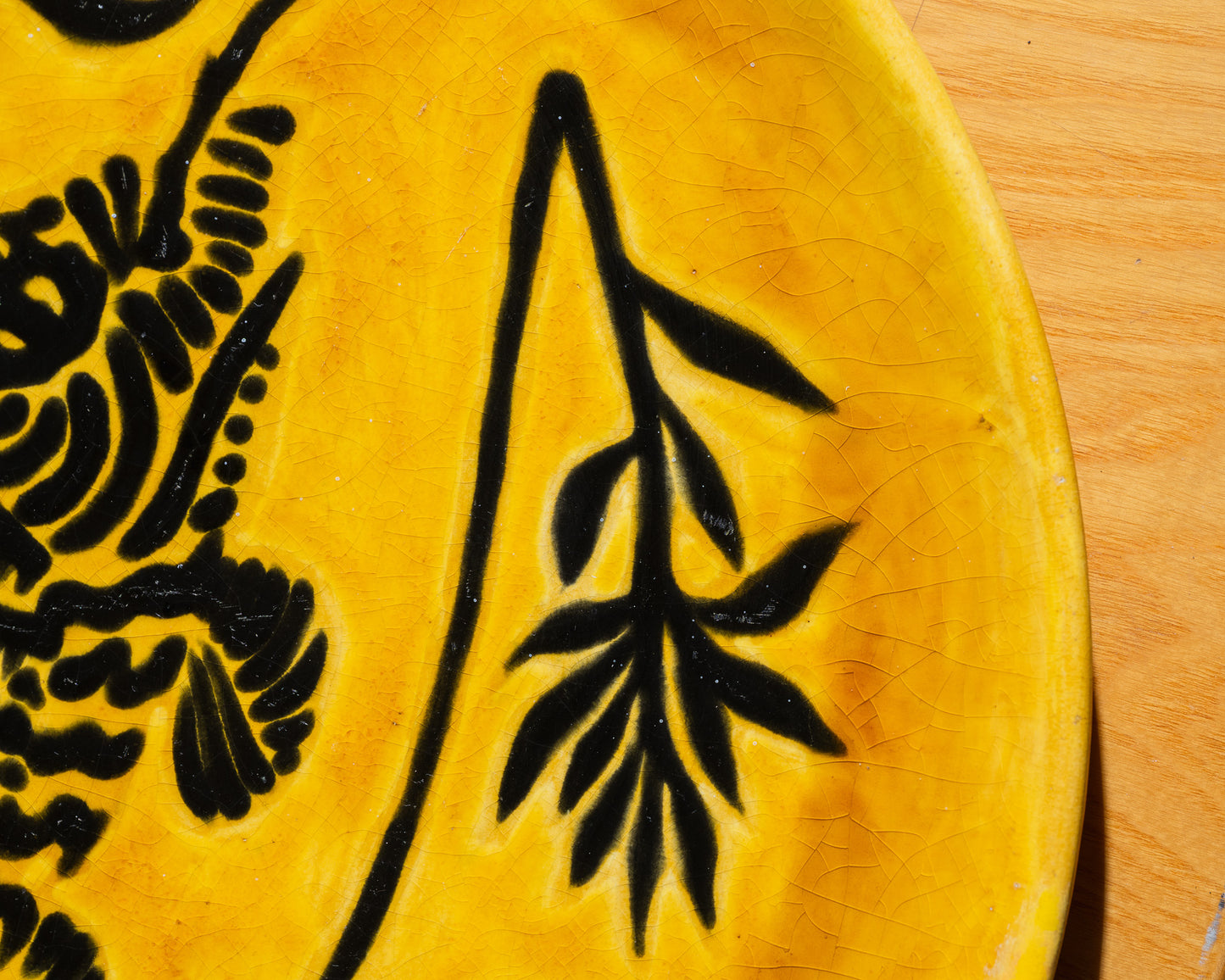 PLAT ROND EN CÉRAMIQUE, JEAN LURÇAT, 1950s