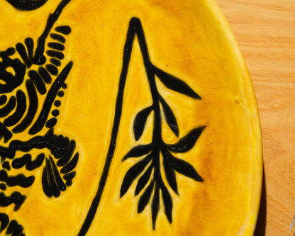 PLAT ROND EN CÉRAMIQUE, JEAN LURÇAT, 1950s