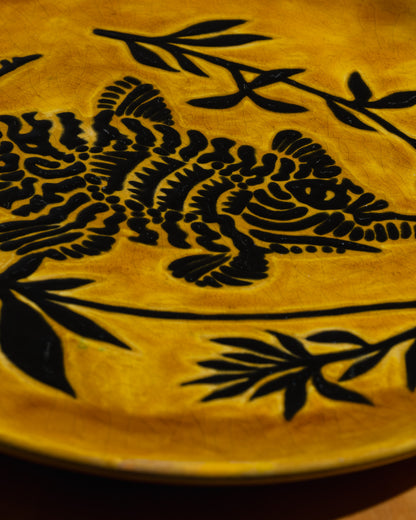 PLAT ROND EN CÉRAMIQUE, JEAN LURÇAT, 1950s