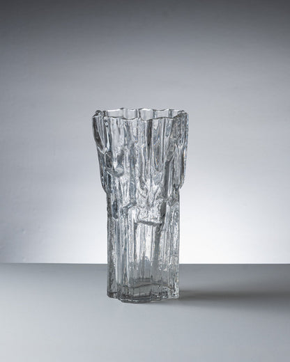 VASE EN VERRE MOULÉ, TAPIO WIRKKALA, 1970s