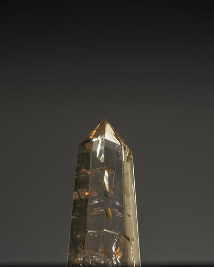 LARGE RESIN OBELISK, GIRAUDON, 1970s