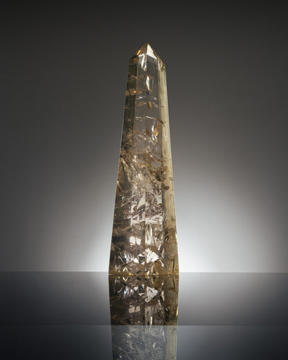 LARGE RESIN OBELISK, GIRAUDON, 1970s