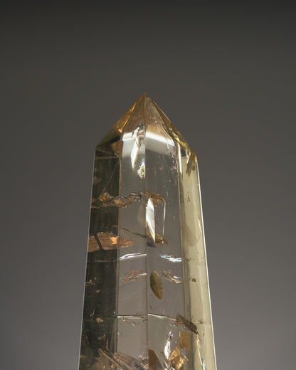 LARGE RESIN OBELISK, GIRAUDON, 1970s