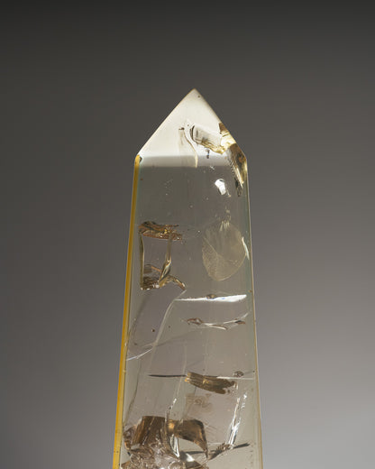 LARGE RESIN OBELISK, GIRAUDON, 1970s