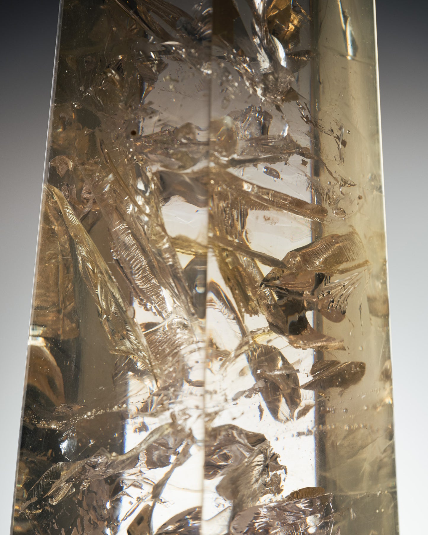 LARGE RESIN OBELISK, GIRAUDON, 1970s