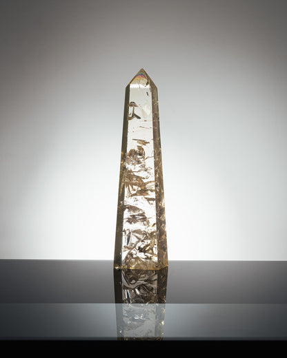 LARGE RESIN OBELISK, GIRAUDON, 1970s