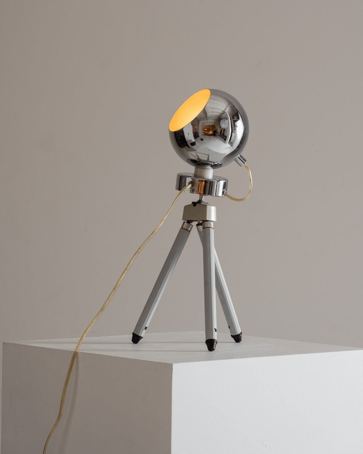 SMALL SPACE AGE METAL LAMP, 1970s