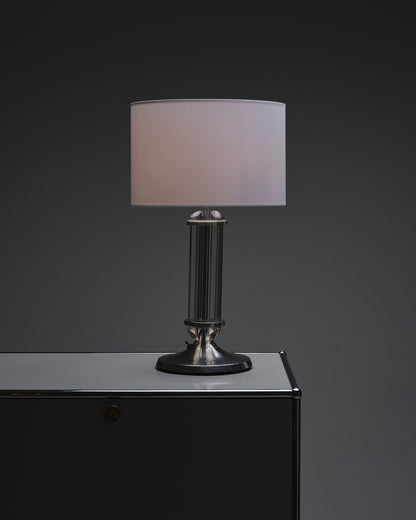 Plexiglass and metal art deco lamp, 1930s