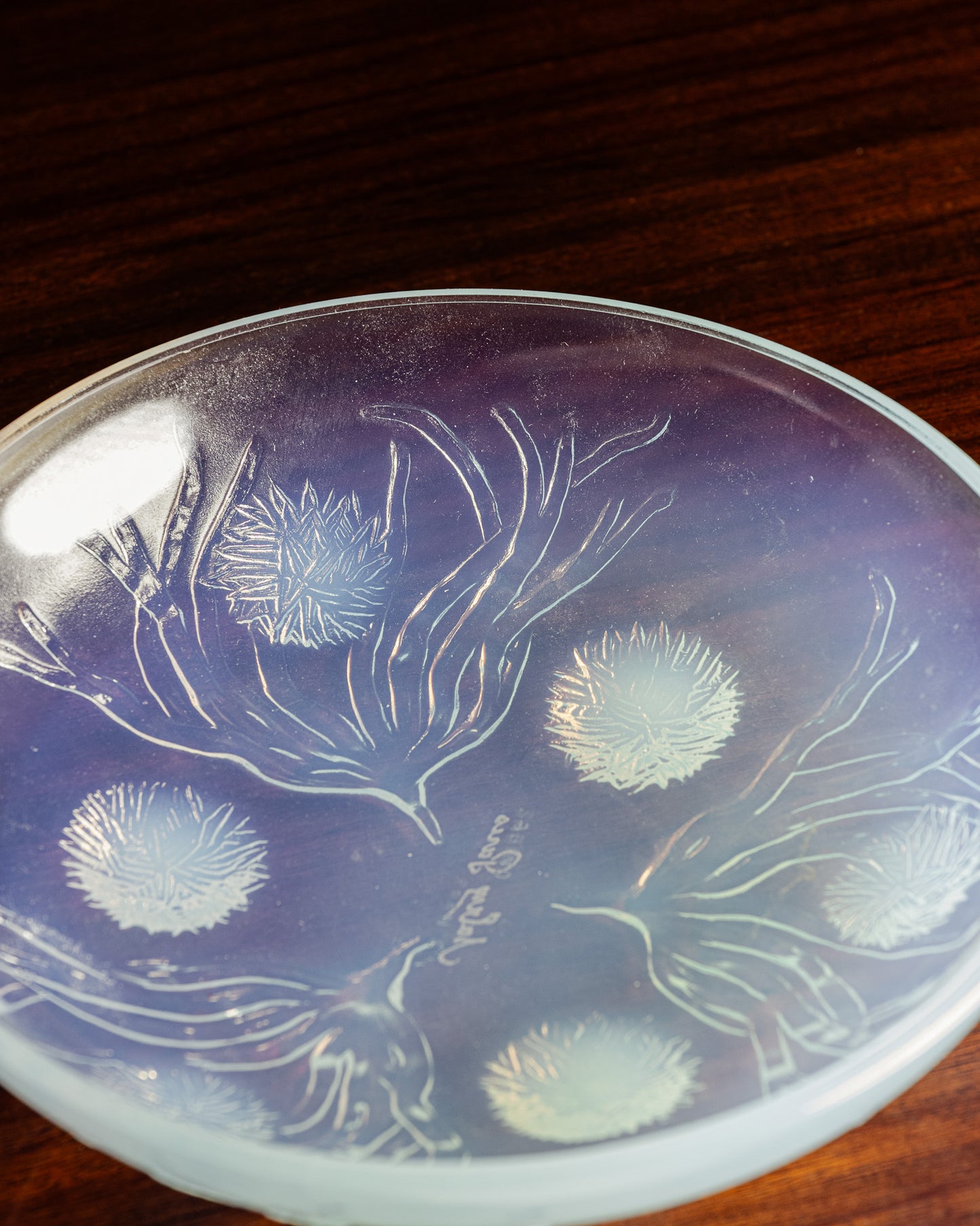 OPALESCENT GLASS BOWL, MARIUS SABINO, 1920s