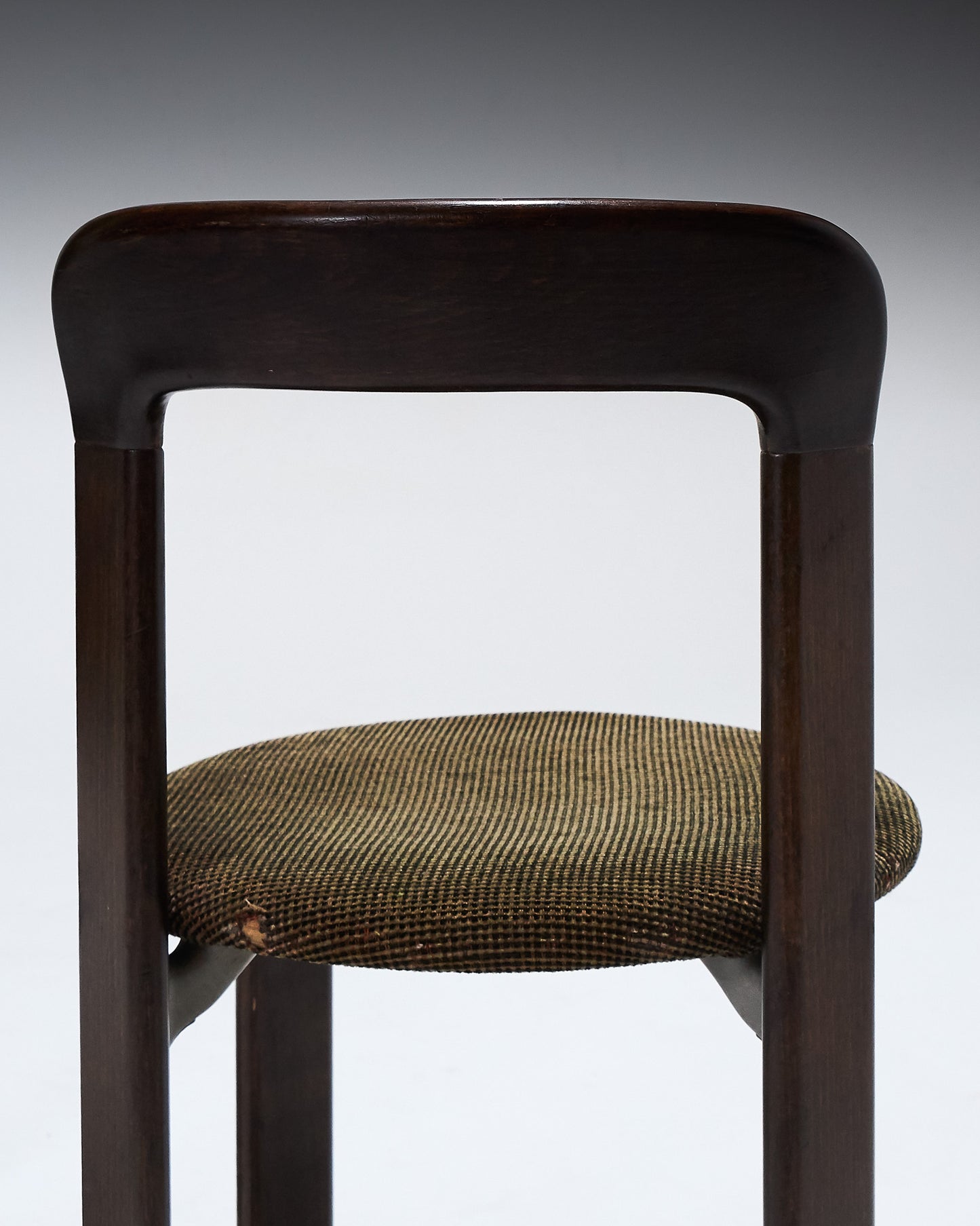 WOOD AND FABRIC CHAIR, BRUNO REY, 1970s