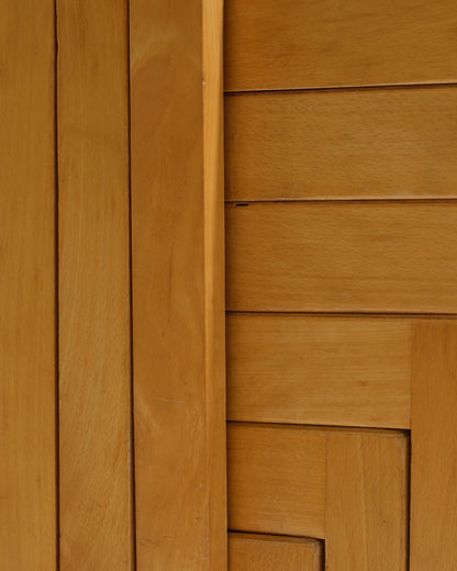 SET DE 6 CHAISES EMPILABLES EN BOIS, 1950s