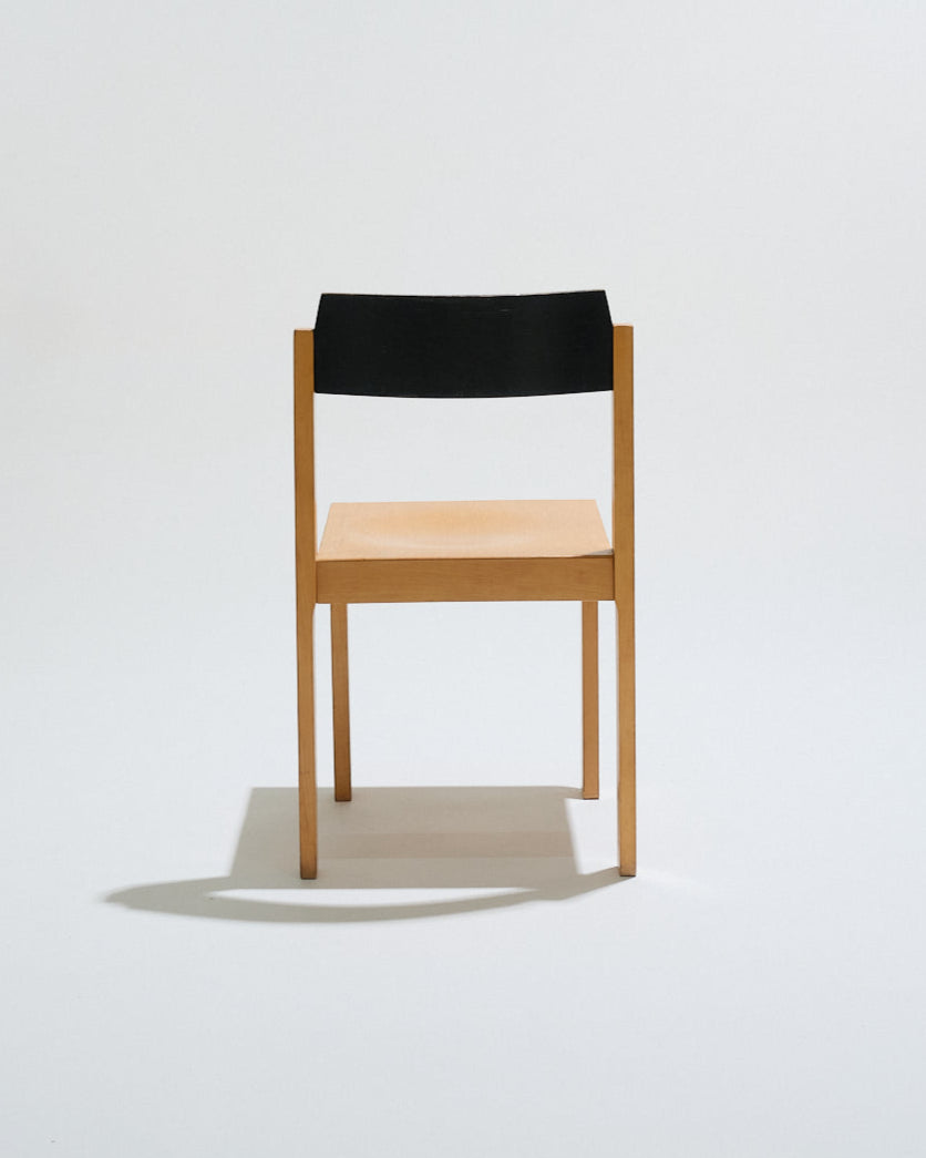 SET DE 6 CHAISES EMPILABLES EN BOIS, 1950s