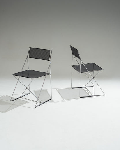 PAIR OF 'X-LINE' CHAIRS, NIELS JORGEN HAUGESEN, 1970s