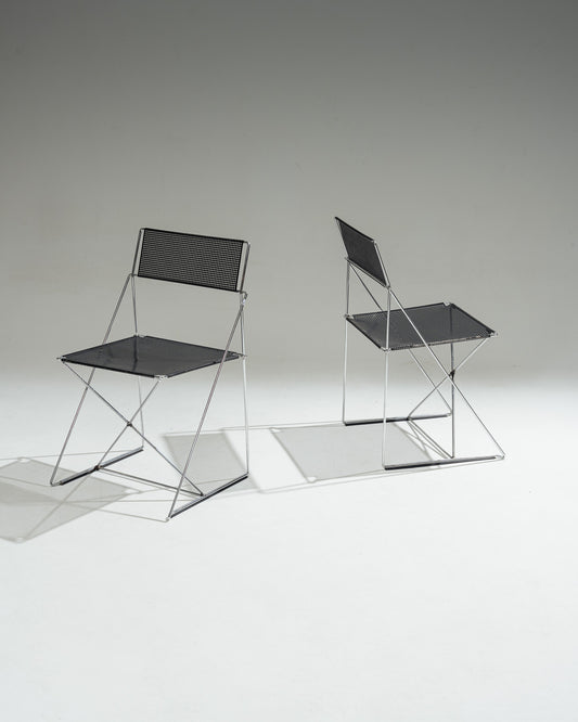 PAIR OF 'X-LINE' CHAIRS, NIELS JORGEN HAUGESEN, 1970s