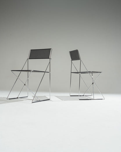 PAIR OF 'X-LINE' CHAIRS, NIELS JORGEN HAUGESEN, 1970s