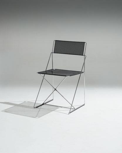 CHAISE EN MÉTAL 'X-LINE', NIELS JORGEN HAUGESEN, 1970s