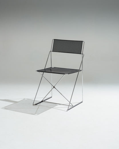 CHAISE EN MÉTAL 'X-LINE', NIELS JORGEN HAUGESEN, 1970s