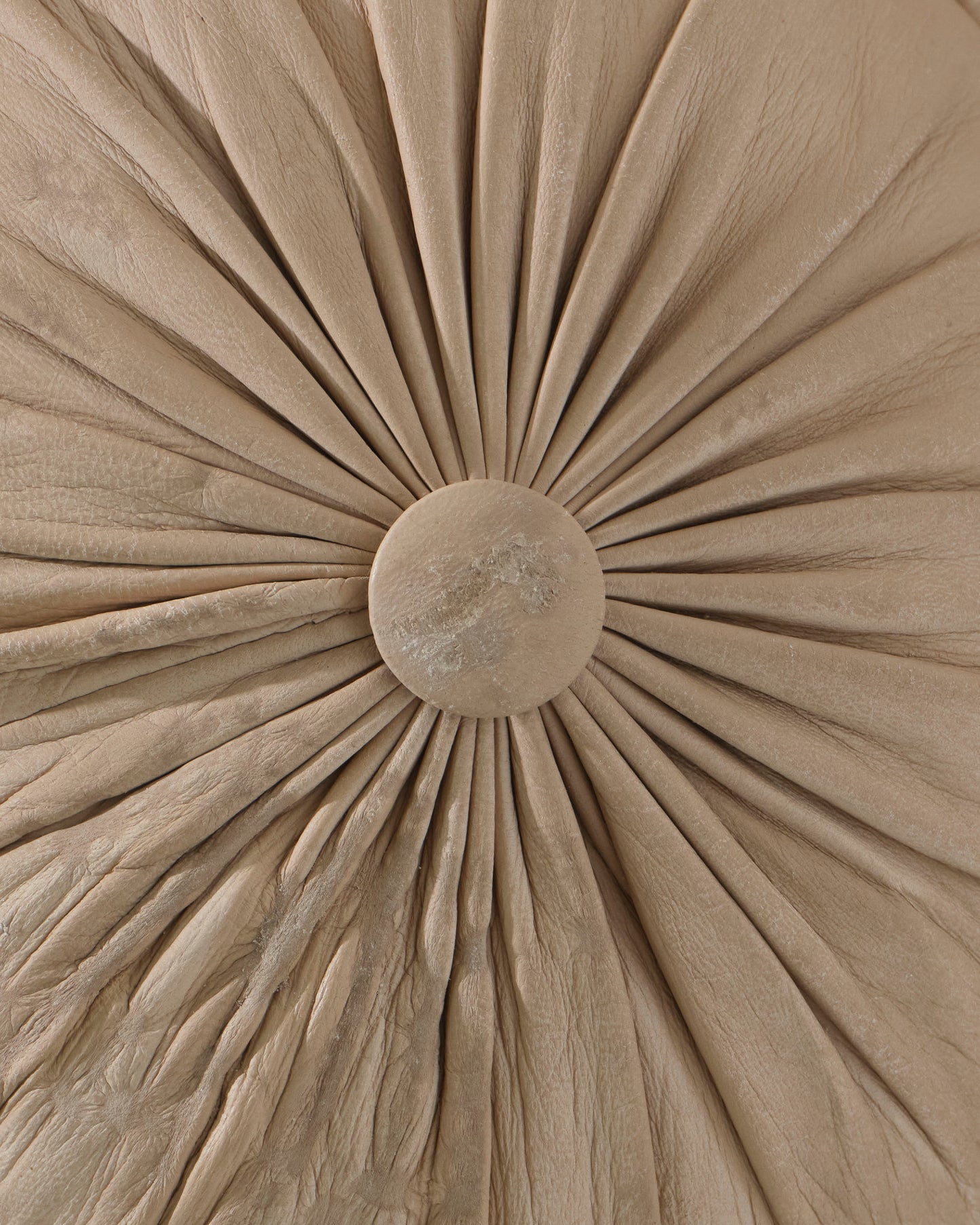 DAYBED EN CUIR BEIGE ET TRAVERTIN, 1980s